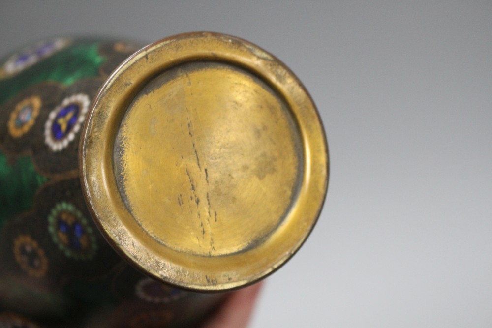 A Japanese cloisonne vase, with mons decoration, height 27cm